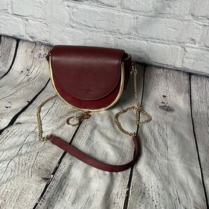 See By Chloe Wine Crossbody Bag with Gold Accents
